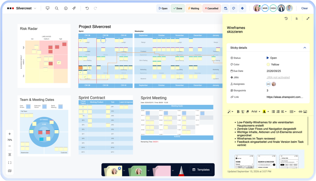 ALEAS Board full screen view