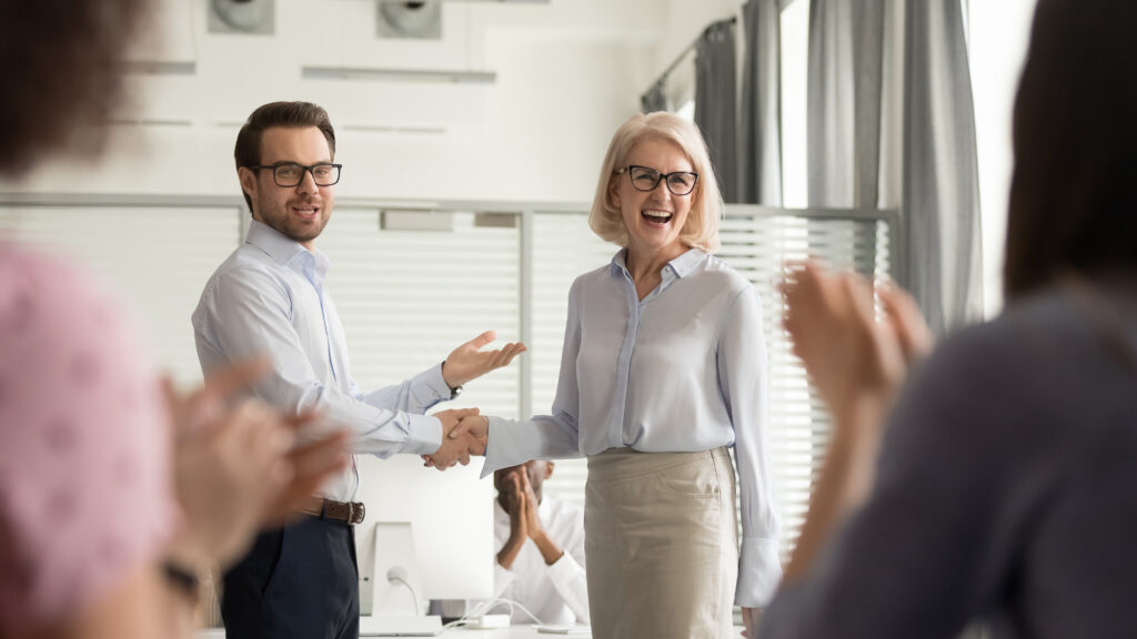 A team in a workshop — one of the meetings where kudos are given